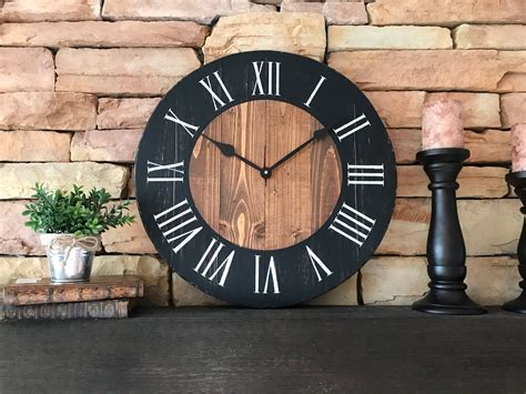 farmhouse rustic wall clock|36 inch wall clock rustic.